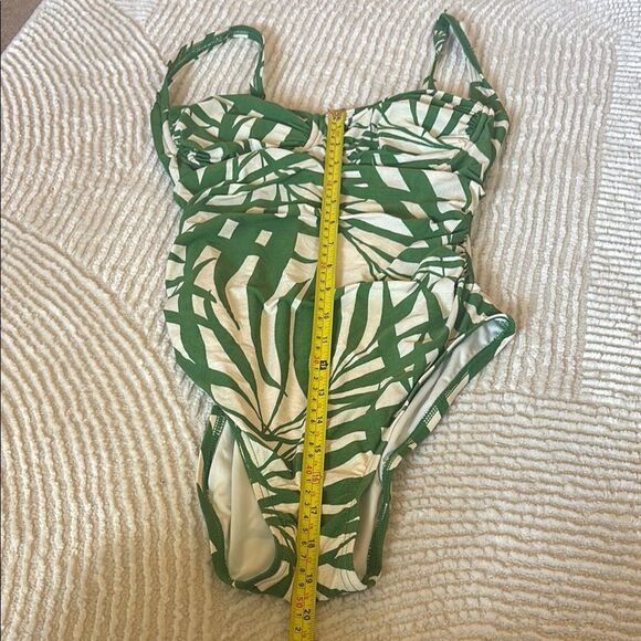 Kate Spade Green Leaf Print One Piece Swimsuit - Picture 7 of 9